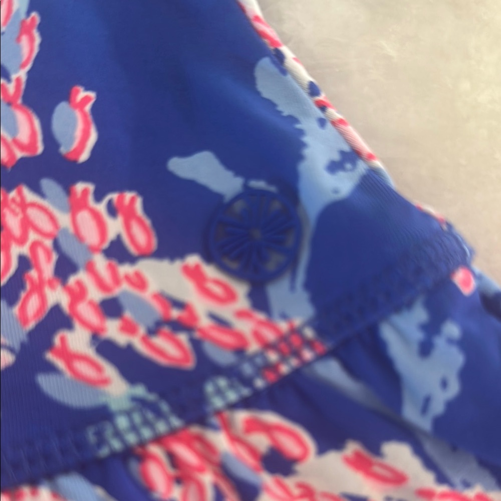 Lilly Pulitzer Luxletic UPF50 Fern Skort  Borealis Blue & Pink Coral Print XXS - Picture 5 of 9